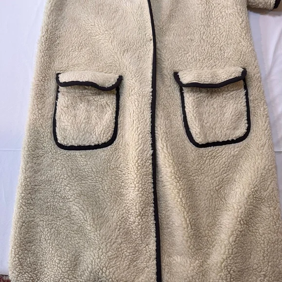 Free People Irresistible Teddy Cardigan Coat | Plush Faux Shearling Maxi | Large - Picture 7 of 9